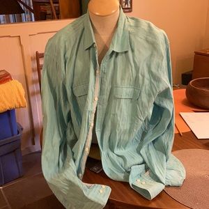 Tommy Bahama’s soft turquoise,linen 60%/40% cotton